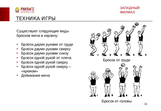 Сколько шагов после ведения