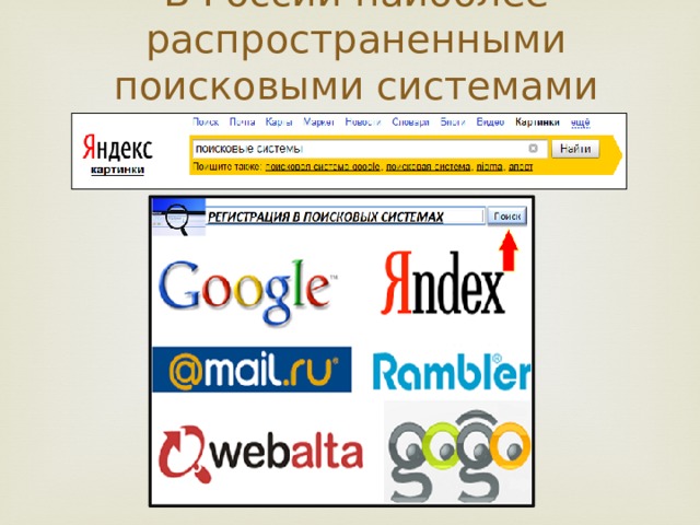 Презентация на тему разновидности поисковых систем