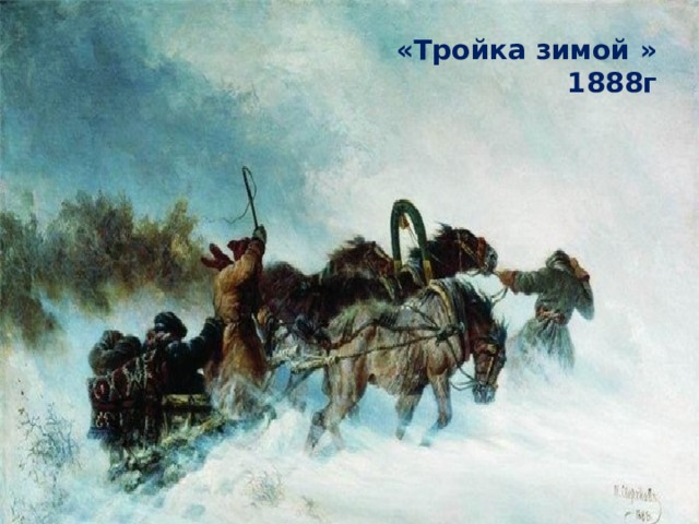 «Тройка зимой » 1888г 
