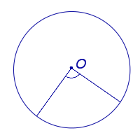 Центральный угол изображен на рисунке