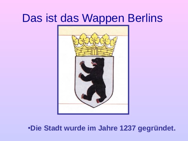 Das ist das Wappen Berlins