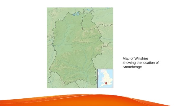 Map of Wiltshire showing the location of Stonehenge