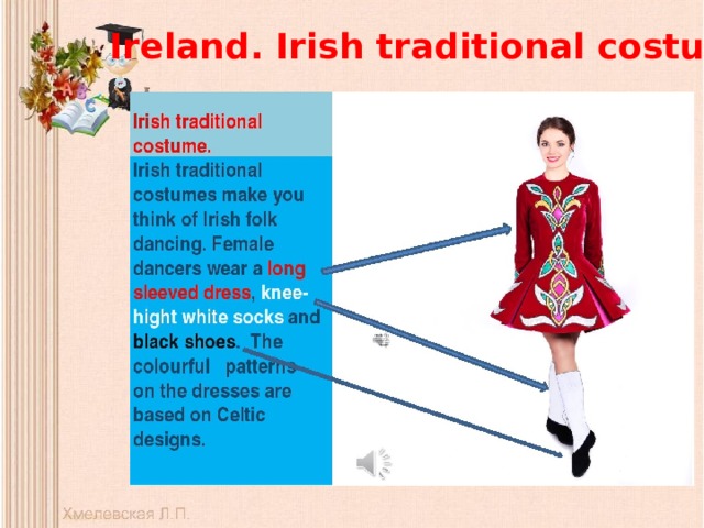 Ireland. Irish traditional costume. 