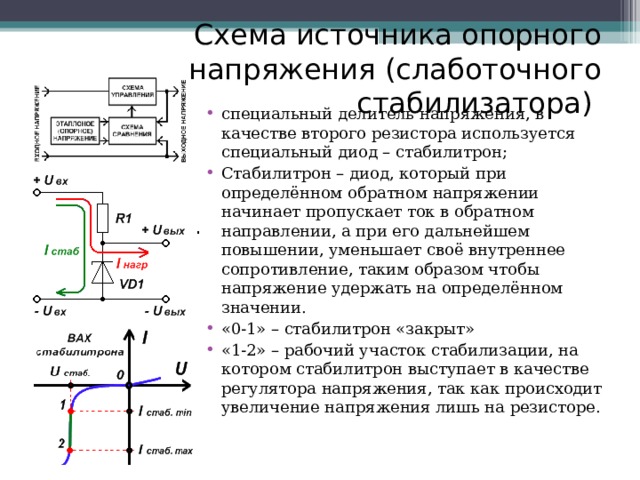 Схема опорного напряжения