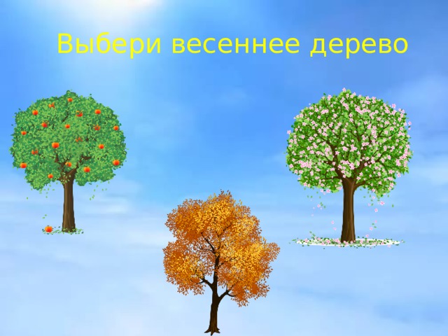 Выбери весеннее дерево 