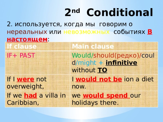 2nd conditional