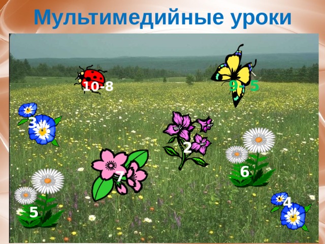 Мультимедийные уроки 9- 5 10-8 3 2 6 7 4 5 