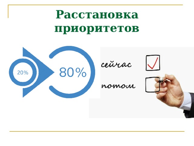 Расстановка приоритетов 