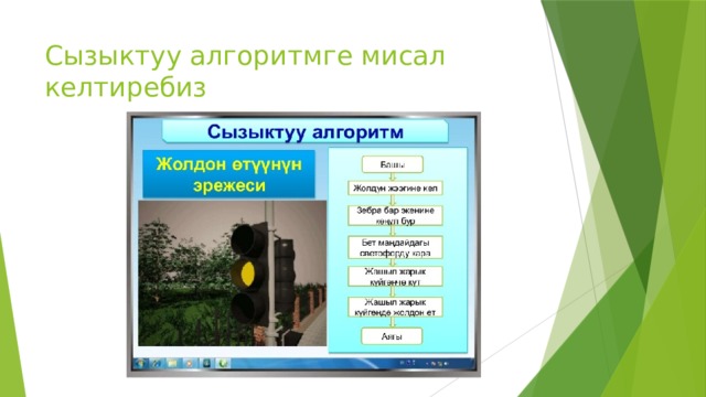 Сызыктуу алгоритмге мисал келтиребиз 