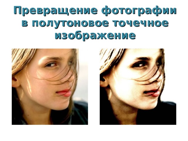 Превращение фотографии в полутоновое точечное изображение 