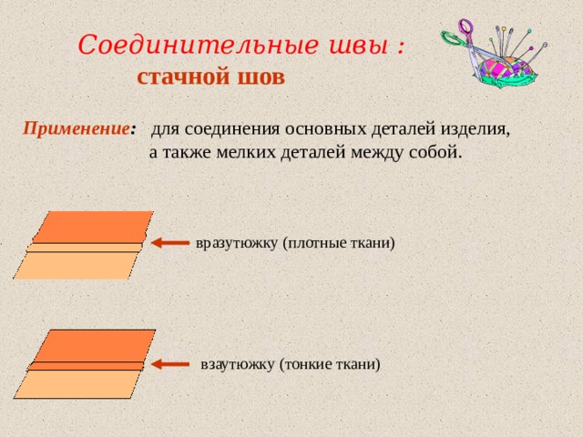 Как соединить ткани между собой "виды машинных швов"
