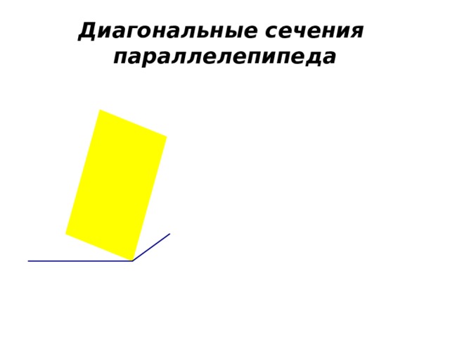 Диагональные сечения  параллелепипеда 