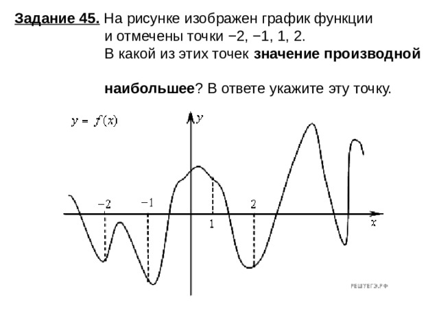 Значения производной 2 3 1 2