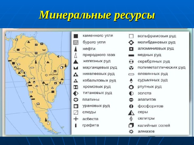 Минеральные ресурсы 
