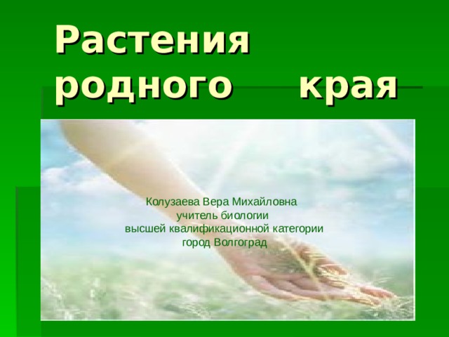 Проект экология родного края