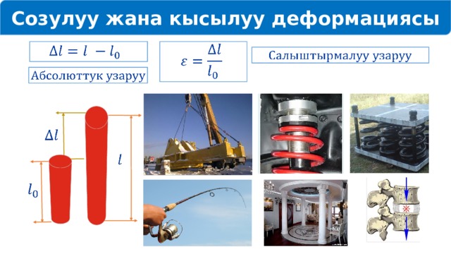 Созулуу жана кысылуу деформациясы               
