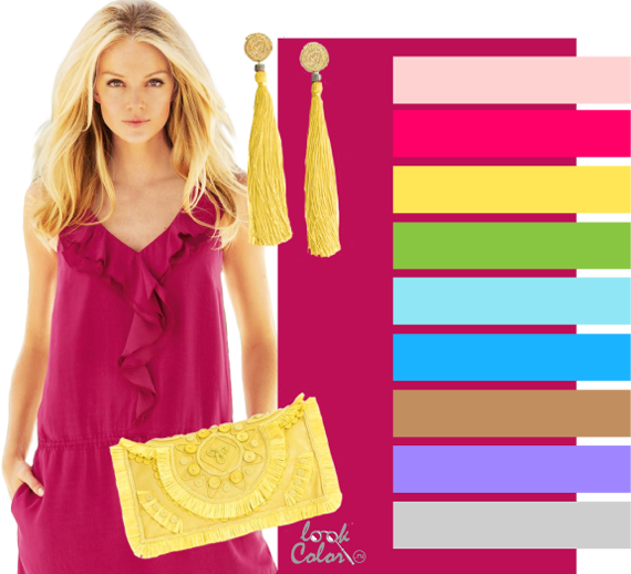Малиновый цвет сочетание с другими цветами в одежде для женщин