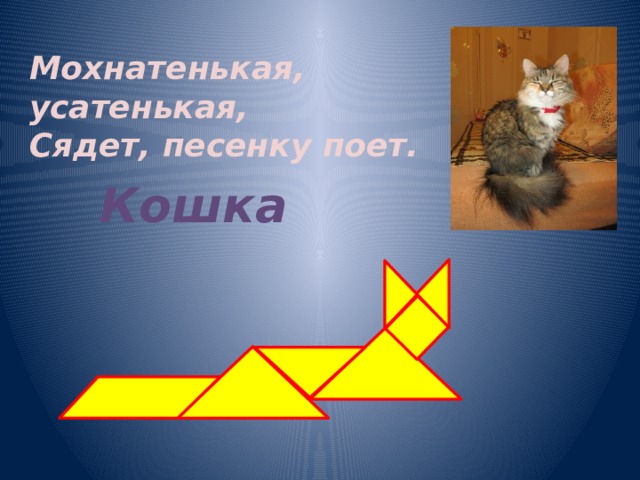 Мохнатенькая, усатенькая, Сядет, песенку поет. Кошка 