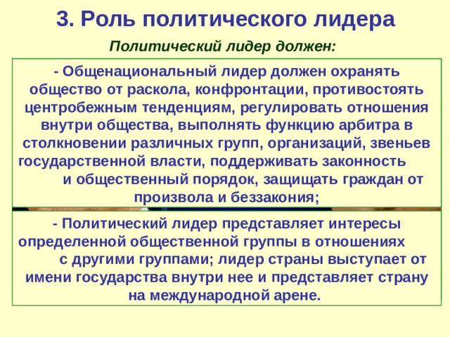 Политическое лидерство 11 класс презентация