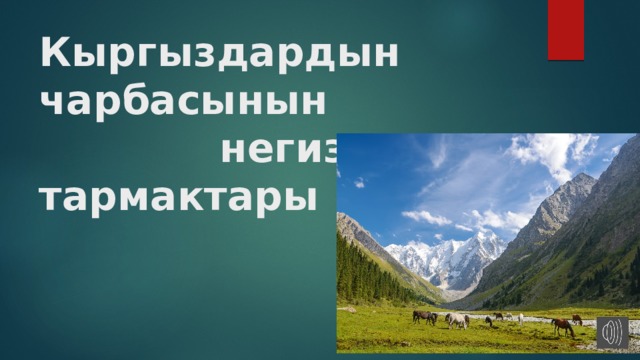 Кыргыздардын чарбасынын  негизги тармактары 