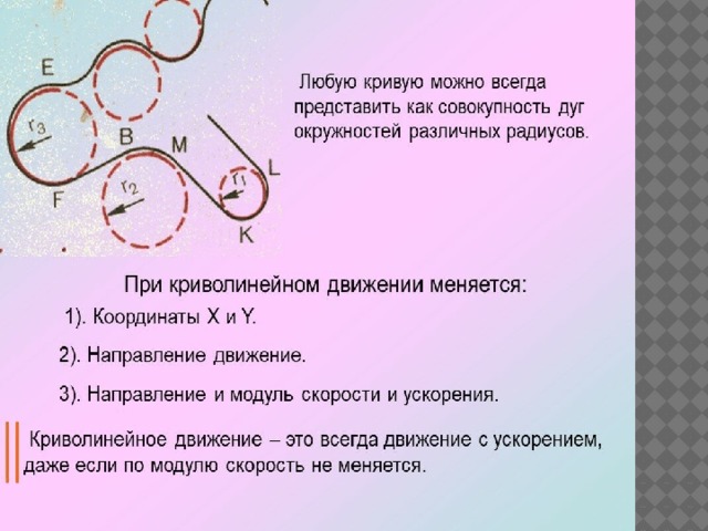 Какое тело движется по криволинейной траектории