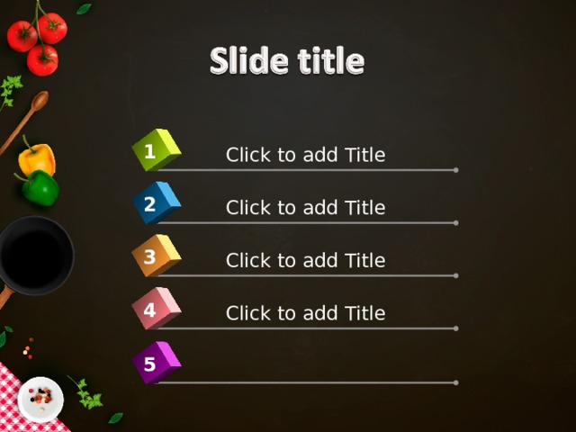 1 Click to add Title 2 Click to add Title 3 Click to add Title 4 Click to add Title 5 