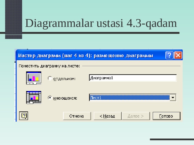 Diagrammalar ustasi 4 . 3-qadam  