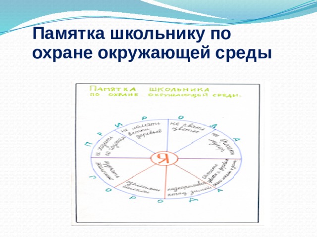 Памятка школьнику по охране окружающей среды 3 