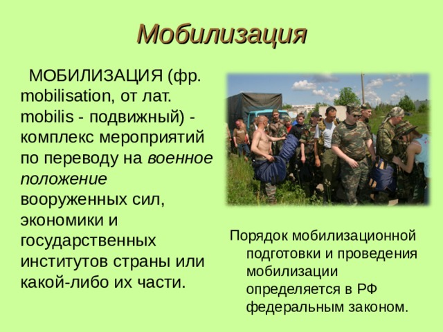 Мобилизация форум