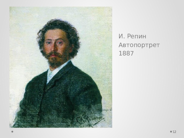 И. Репин Автопортрет 1887  