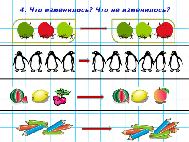 4. Что изменилось? Что не изменилось? 