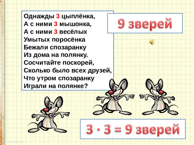 Спозаранку как пишется. Решить задачу три цыпленка, три огня, три колобка.