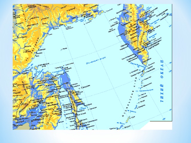 Шантарское море карта