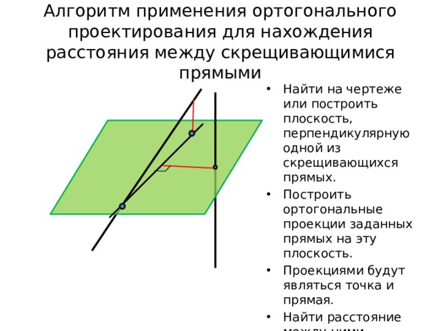 Между скрещивающимися прямыми. Построить расстояние между скрещивающимися прямыми. Расстояние между скрещивающимися прямыми чертеж. Метод ортогонального проектирования. Что является ортогональной проекцией прямой на плоскость?.