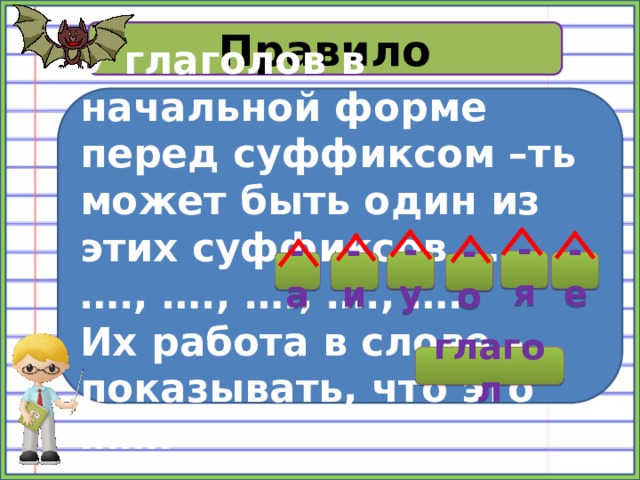 Суффиксы начальной формы глагола. Глагольные суффиксы в начальной форме. Слова с суффиксом а глаголы. Перед собой начальная форма.