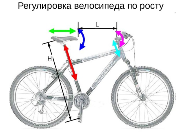 Регулировка велосипеда по росту 
