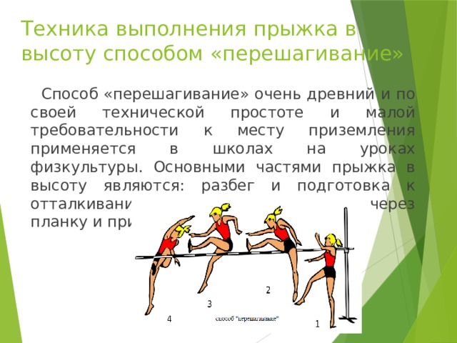 Способ перешагивание