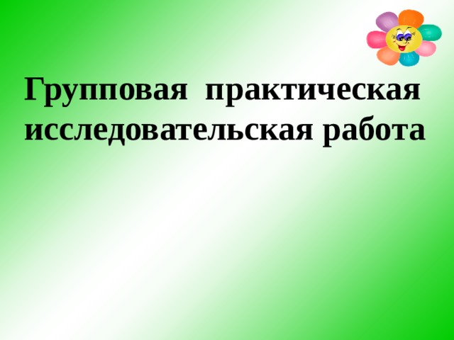 Групповая практическая исследовательская работа 