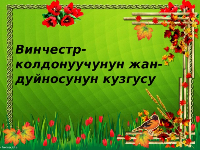 Винчестр- колдонуучунун жан-дуйносунун кузгусу 