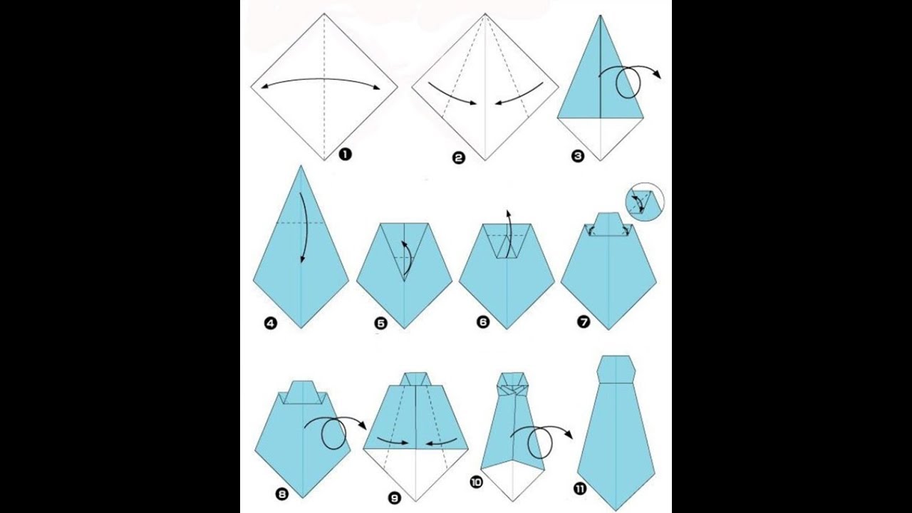 Оригами галстук