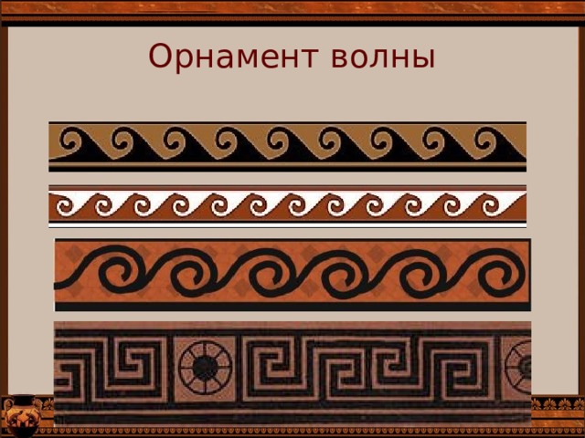 Орнамент волны Зарисовать понравившийся орнамент.  