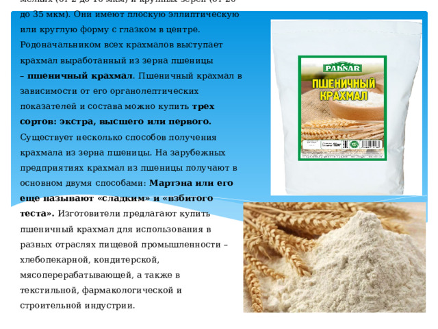 Контроль качества крахмала