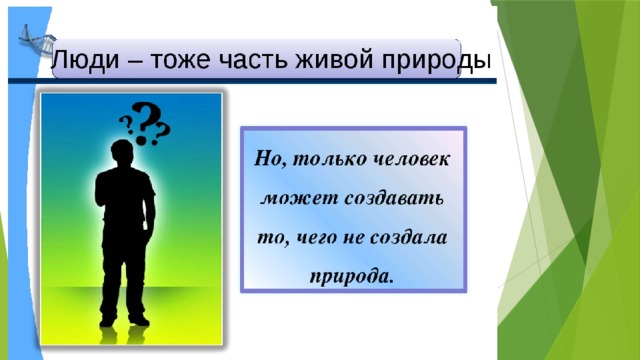 Является ли человек частью живой природы 5 класс презентация