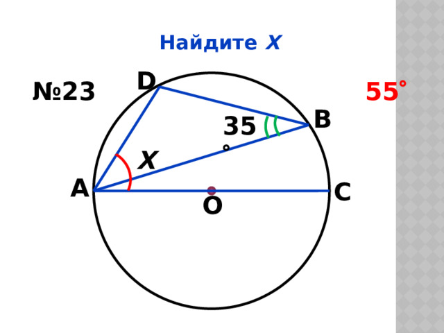 Найдите Х D № 23 55  В 35  Х А С О 