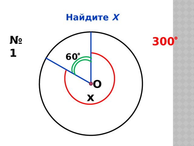 Найдите Х № 1 300  60  О x 