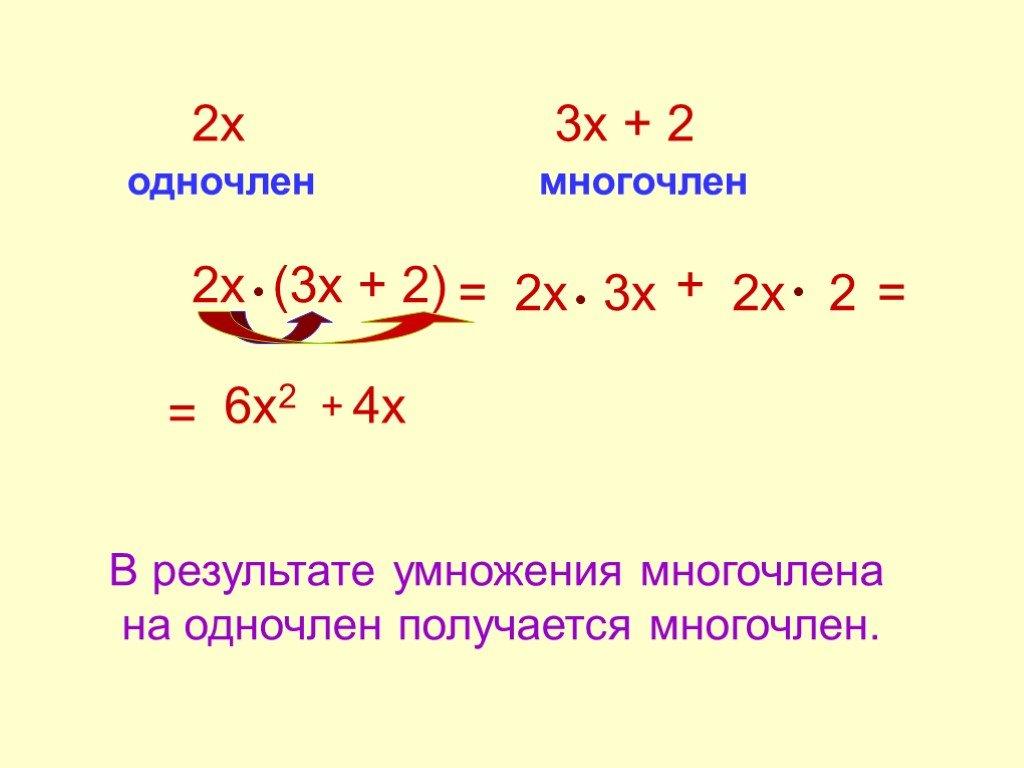 Презентация на умножение многочлена на многочлен 7 класс