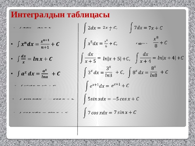 Интеграл презентация 11 класс