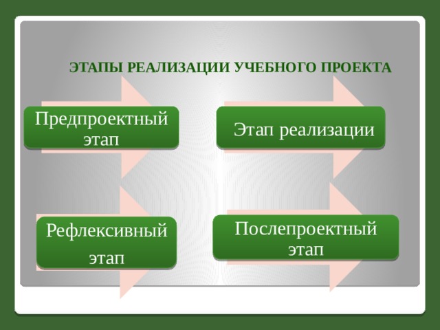 После завершения этапа проблематизации начинается реализация проекта