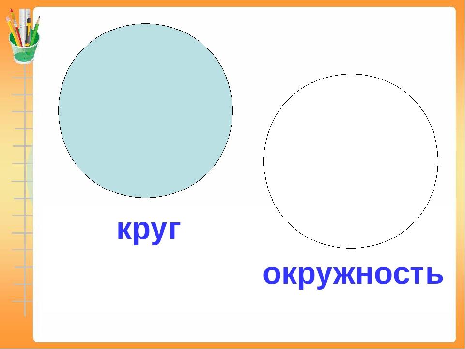 Чертеж окружности и круга