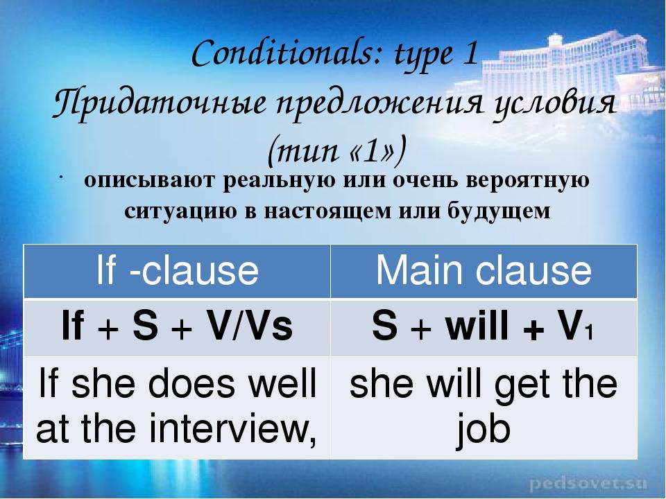 Презентация conditionals 10 класс